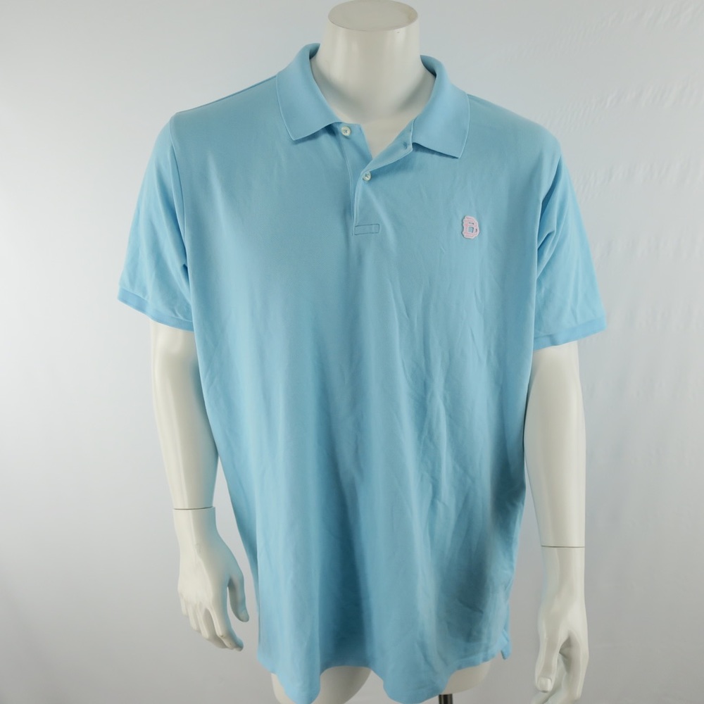 B. Draddy USA Polo Shirt Mens‎ XXL Light Blue Pima Cotton